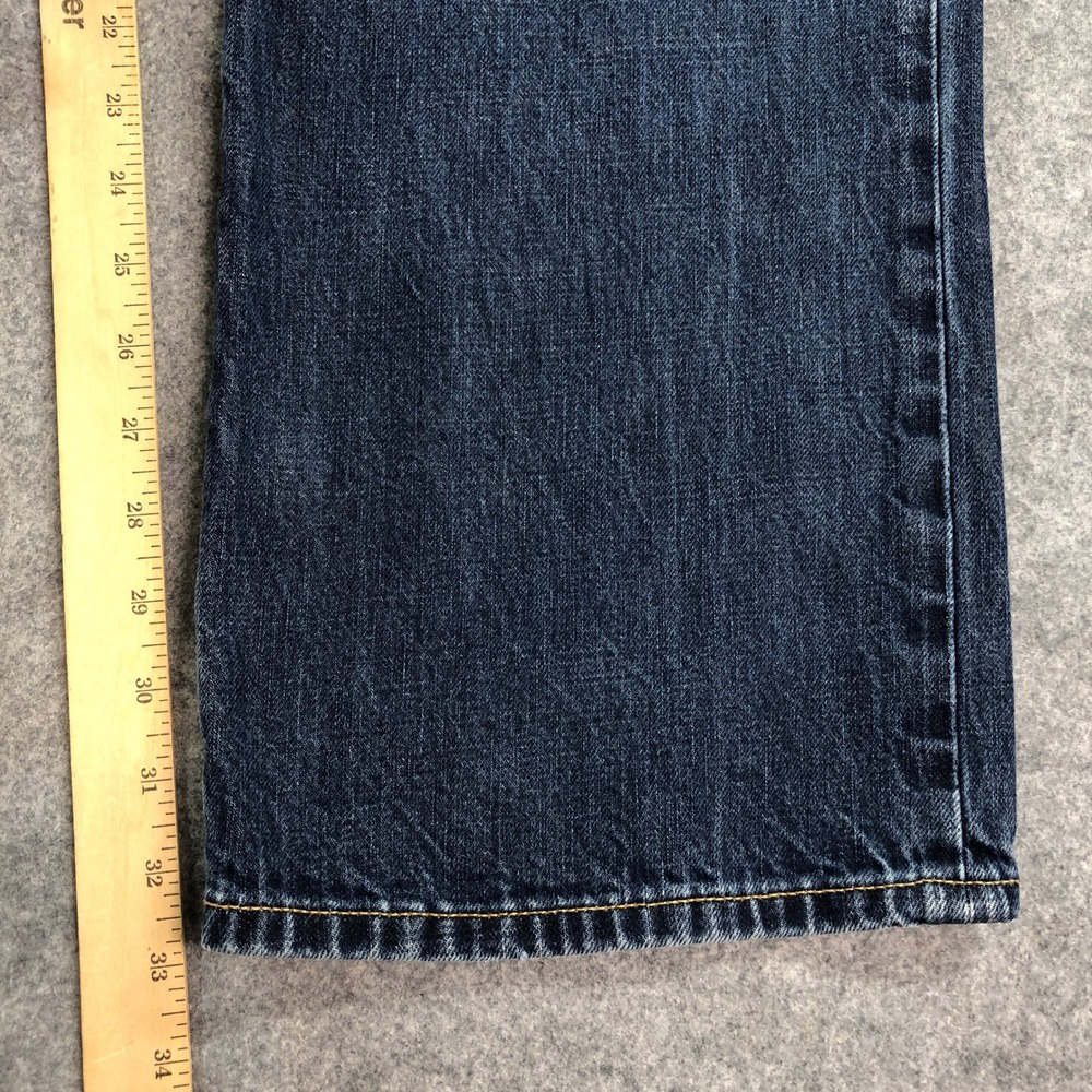 GAP 1969 Mens Jeans 38x34 Standard Straight Leg Blue Dark Wash Cotton Denim - Picture 11 of 15